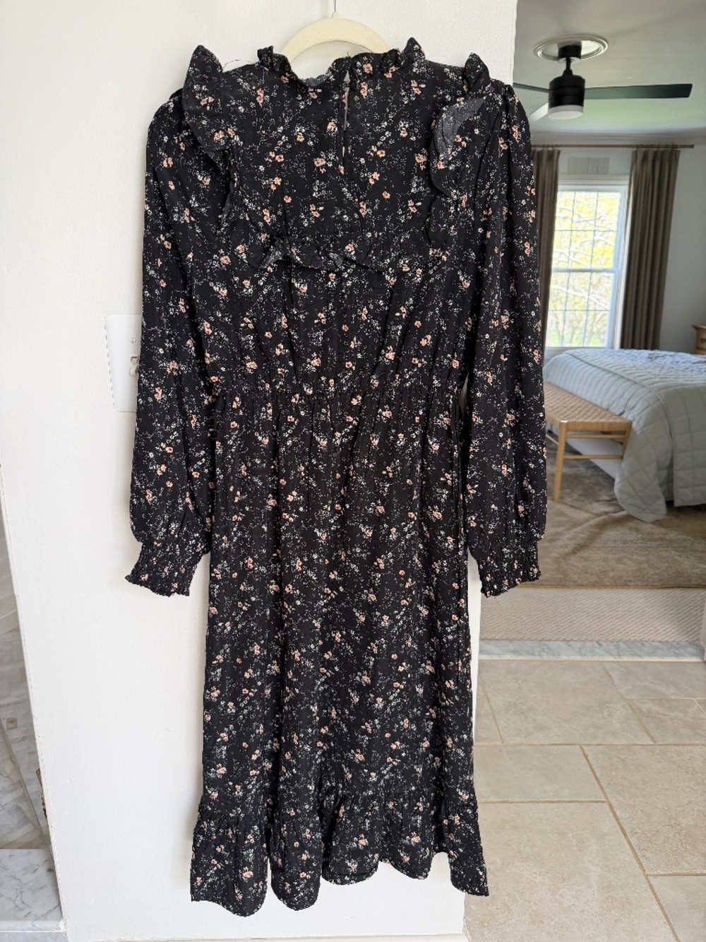 Maternity floral midi dress